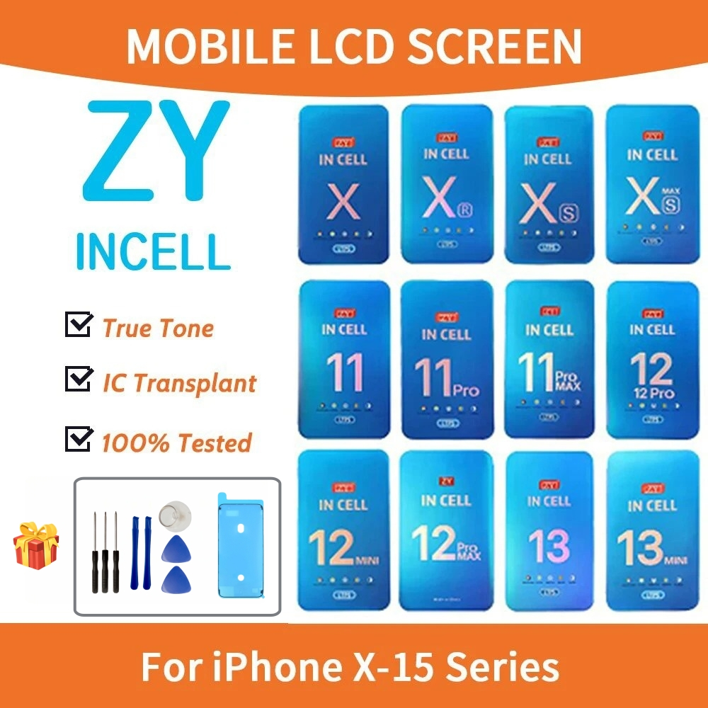 ZY จอแสดงผล LCD สําหรับ iPhone X XS XR 11 11PRO XSMax 12 12proMax 13 14PM 15PM Touch Screen Digitizer Assembly สนับสนุน True Tone