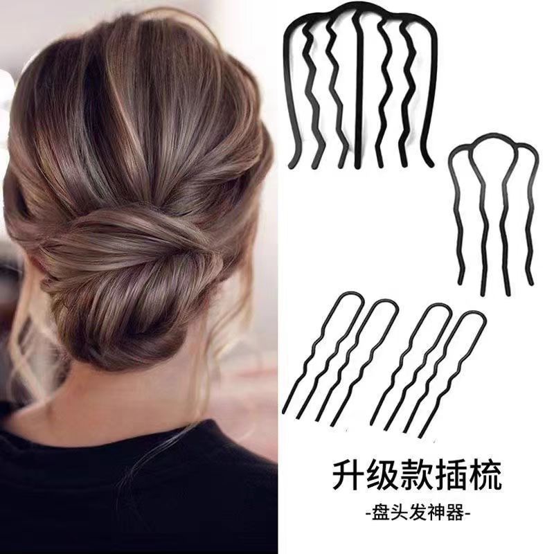 สูท กิ๊บติดผมเกาหลี แผ่นเคลือบด้านสีดํา สิ่งประดิษฐ์ผม เครื่องประดับผม หญิง