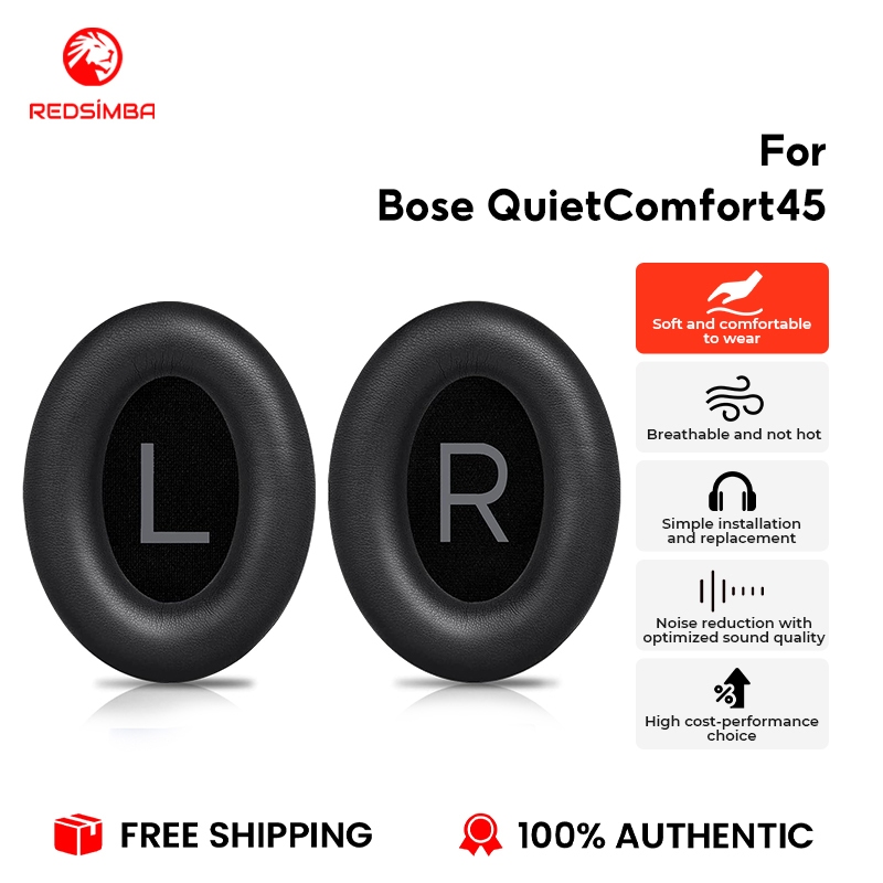 REDSIMBA หมอนรองหูที่สามารถเปลี่ยนได้|เหมาะสำหรับหูฟังแบบครอบหู Sony / Bose / Anker / Marshall / ATH / Beyerdynamic | สบายและระบายอากาศได้ดี | ปิดเสียงรบกวน | คุ้มค่าคุ้มราคา