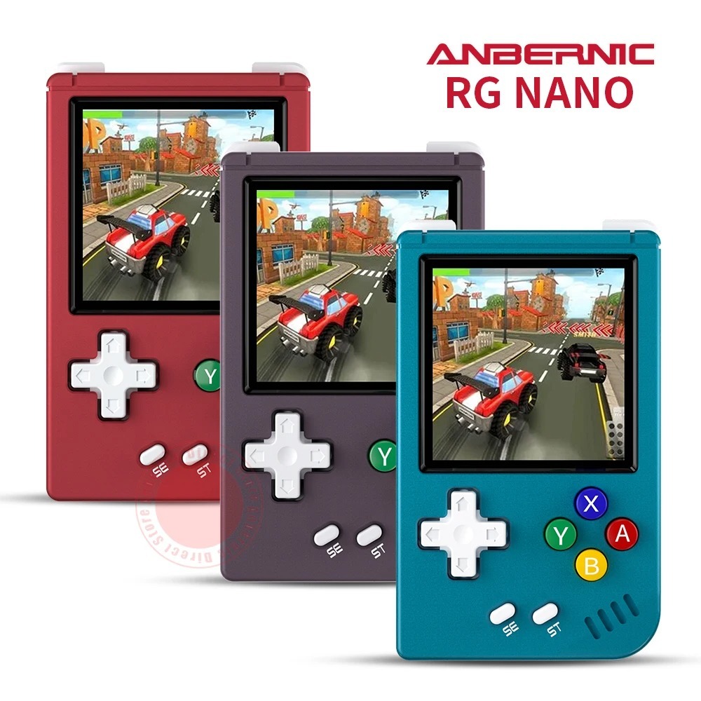 ANBERNIC RG Nano Pocket Retro เกมคอนโซลมือถือ 1.54 "หน้าจอ IPS Linux เครื่องเล่นเกมคลาสสิก