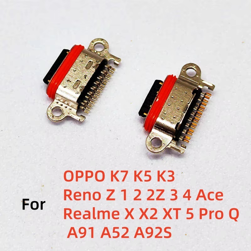 2-10PCS สําหรับ OPPO K7 K5 K3 Realme X X2 XT 5 Pro Q A91 A52 A92S Reno Z 1 2 2Z 3 4 Ace USB ชาร์จพอร