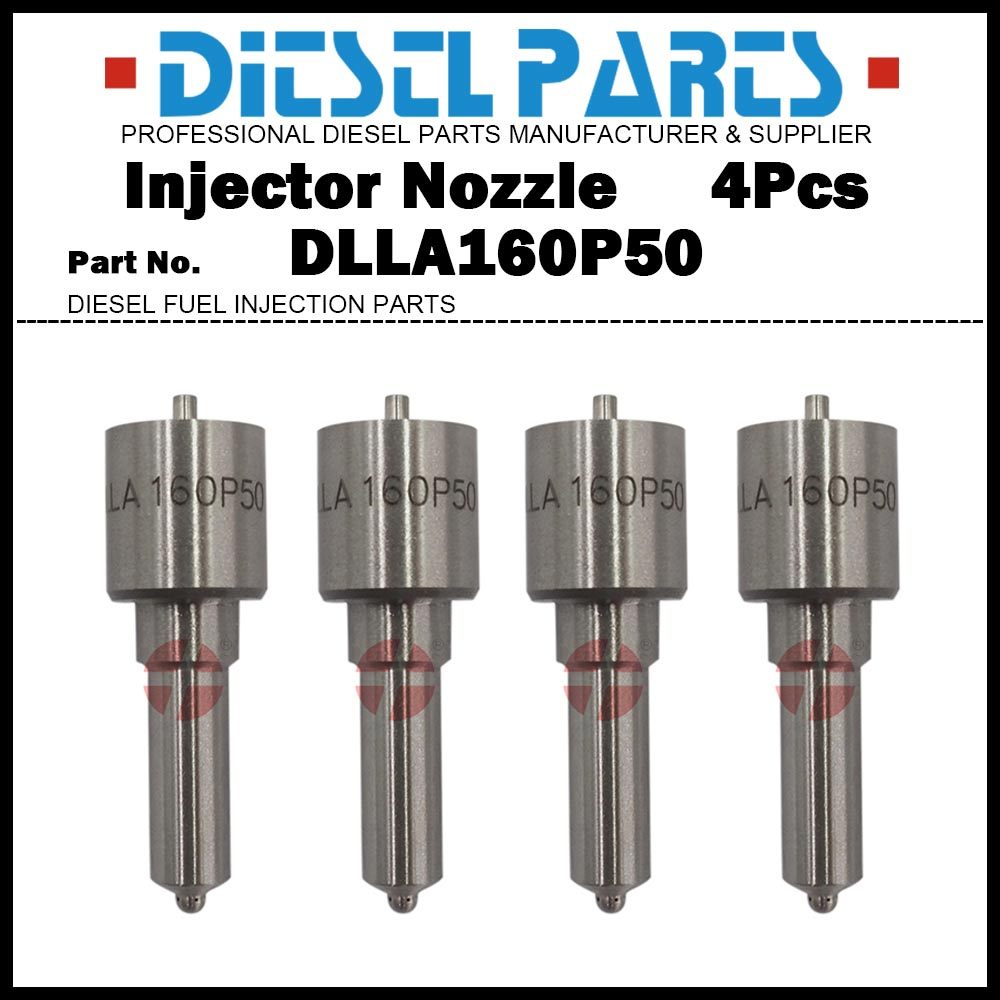 เคล็ดลับหัวฉีดหัวฉีดน้ํามันเชื้อเพลิงดีเซล 4x DLLA160P50 093400-5500 ND-DLLA160P50 สําหรับ MITSUBISH