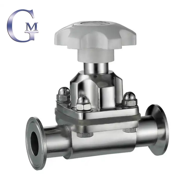 DN15 ถึง DN50 2 Way TP316L สแตนเลสสุขาภิบาลไดอะแฟรมวาล์ว Tri-Clamp Ferrule สําหรับอาหาร/เคมี Industries