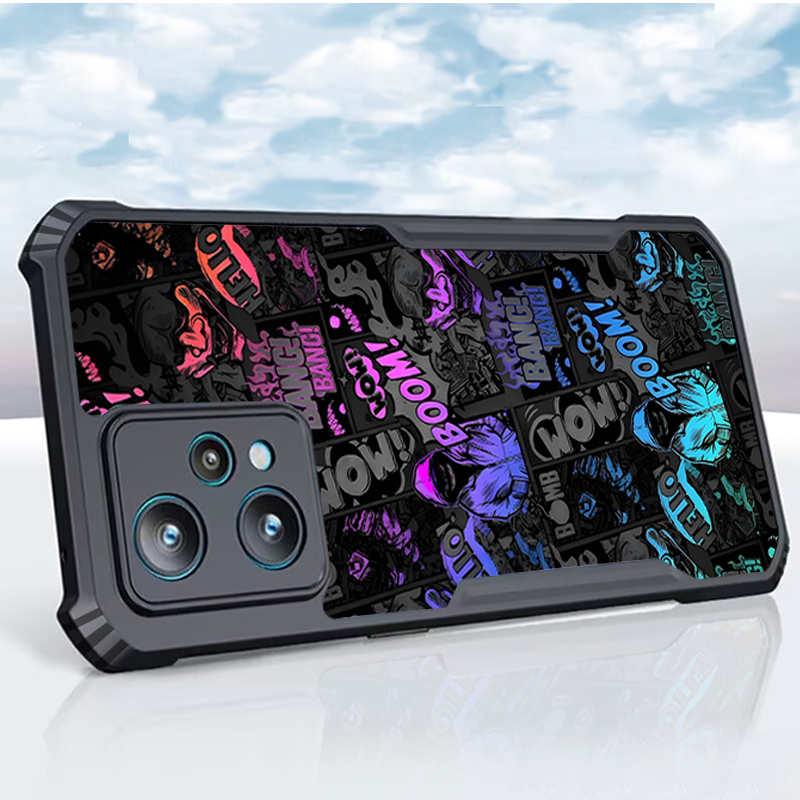 Creative พราว Graffiti BOOM เคสโทรศัพท์ Realme 9 9i 8 7 7i 6 6i 5 5i 5S V13 V25 Pro Plus 4G 5G ปลอก 