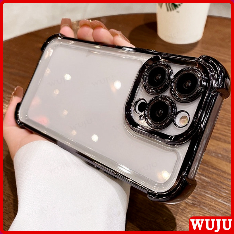 Wuju เคสโทรศัพท์มือถืออะคริลิคใส กันกระแทก ปิดด้านหลัง หรูหรา สําหรับ iPhone 17 16 15 14 13 12 11 Pro Max Plus Air