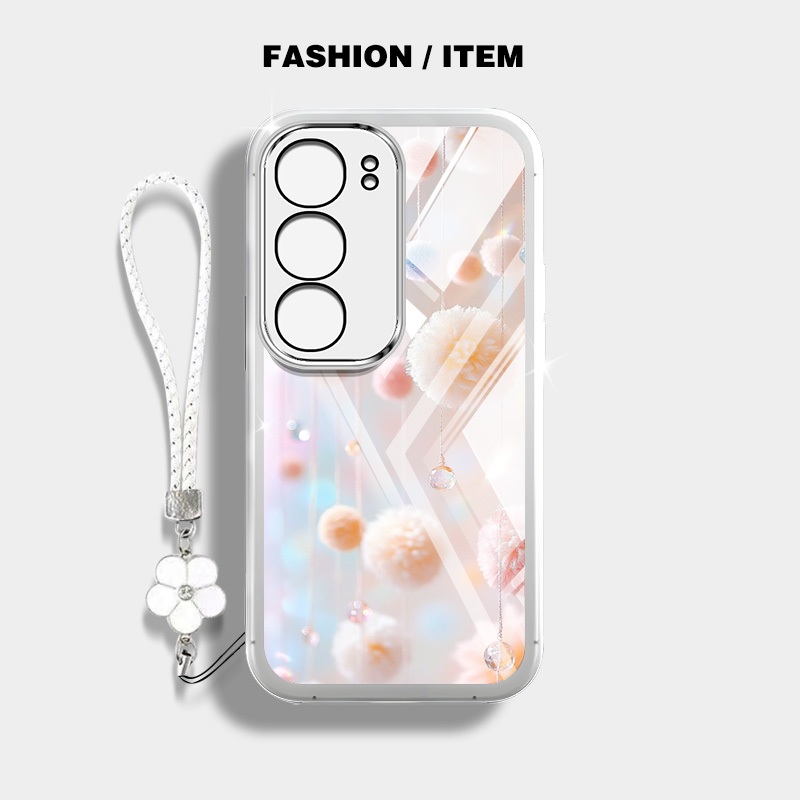 สําหรับVivo Y04 Y29S Y29 Y200 4G 5G Y19S V29E 5G S17 V29 Pro 5G S17T Y100 (IDN) Y200E V30 Lite 5G Dreamyสีบอลแขวนโปร่งใสเคสโทรศัพท์