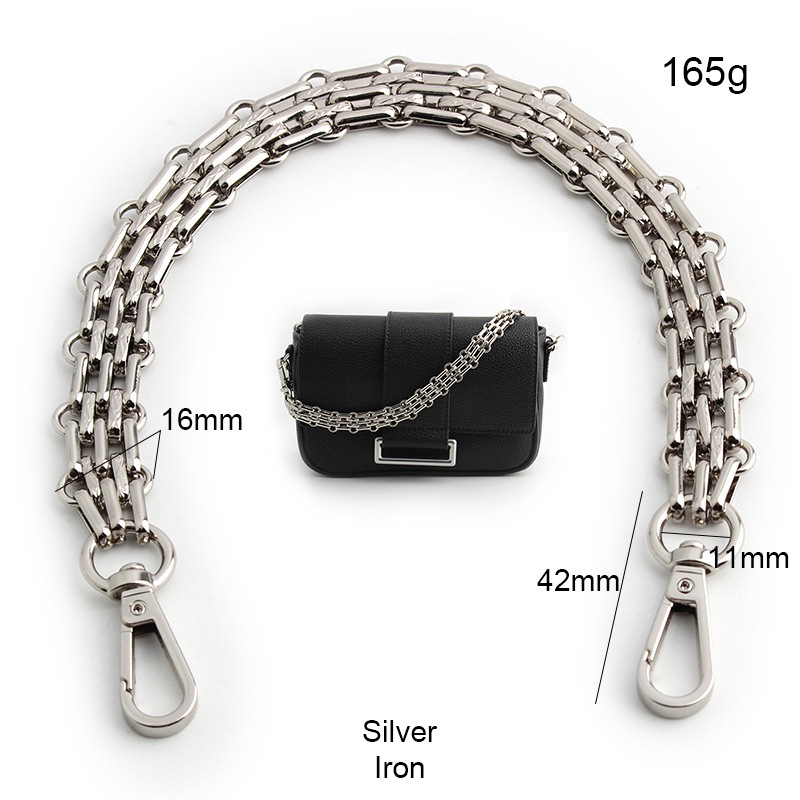 โซ่ห้าแถว, อุปกรณ์ฮาร์ดแวร์กระเป๋าเดินทาง DIY ทําด้วยมือพร้อมโซ่ดอกไม้, โซ่เหล็กหนาชุบด้วยไฟฟ้าห้าแถวโซ่เหล็กระดับไฮเอนด์ - รูปที่ 3