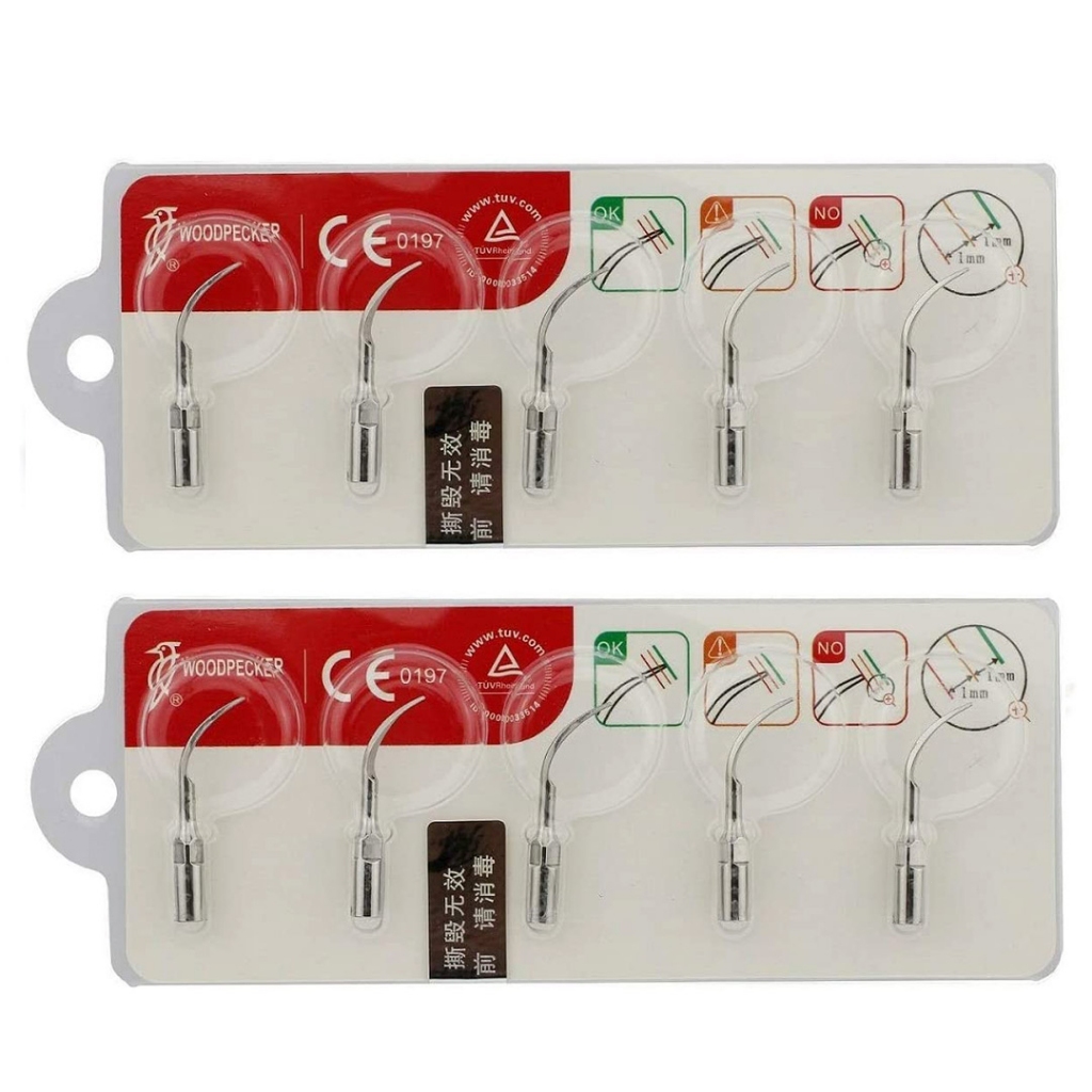 Dental Woodpecker Ultrasonic Scaling Tip Dental Scaler เคล็ดลับ G1 G2 G3 G4 P1 P3 Fit EMS Satelec Ac