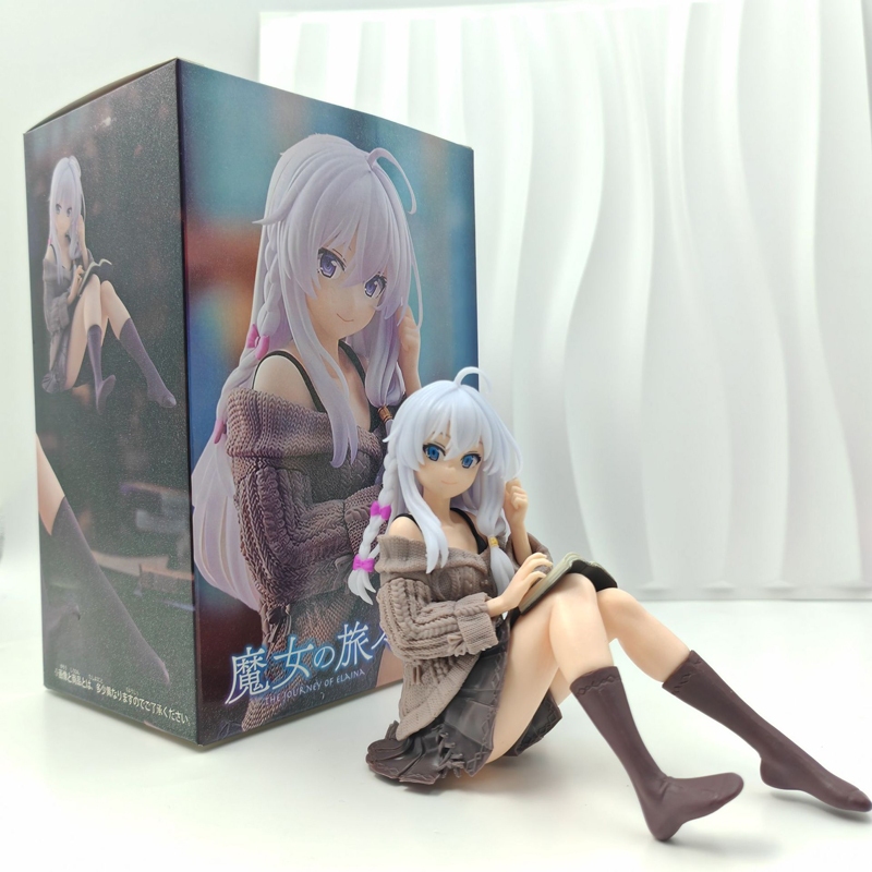 อะนิเมะ Wandering แม่มด Journey of Elaina รูป Pretty Girls Elaina นั่ง Action Figures 18 ซม.PVC ของเล่นตุ๊กตาตกแต่งของขวัญ