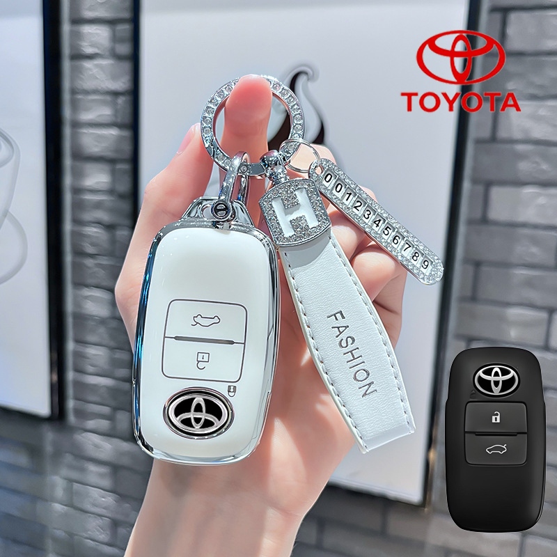 ฝาครอบกุญแจรถโตโยต้า Toyota Avanza เคสกุญแจสําหรับ Toyota YARIS/Raize/Avanza/YARIS ativ/Vios/YARIS CROSS 2023-2024 Remote Key Case