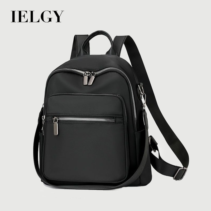 IELGY Oxford ผ้ากระเป๋าเป้สะพายหลังลําลองแฟชั่น All-Match Travel ฤดูใบไม้ร่วงฤดูหนาวขนาดใหญ่ความจุสุภาพสตรีกระเป๋าเป้สะพายหลัง