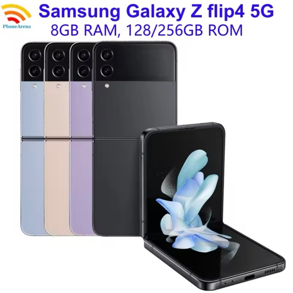 โทรศัพท์แบบพับได้ Samsung Flip 4 Flip4 5G มือสอง 256GB -6 เดือนรับประกัน