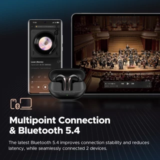 SoundPEATS Air5 Pro Bluetooth 5.4 หูฟังหูฟังชนิดใส่ในหู ANC การตัดเสียงรบกวนแบบแอคทีฟ APTX LDAC การเชื่อมต่อหลายจุด