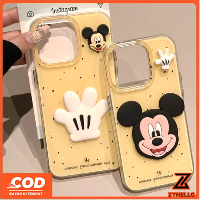 สําหรับ OPPO Reno16F 16Pro 16C 15F 15ProMax 14F 14Pro 13F 13Pro 12F 12Pro 11F 11Pro 10Pro 8T 8Z 7Z 6Z IMD การ์ตูน Mickey หัว patch TPU โทรศัพท์มือถือกรณี