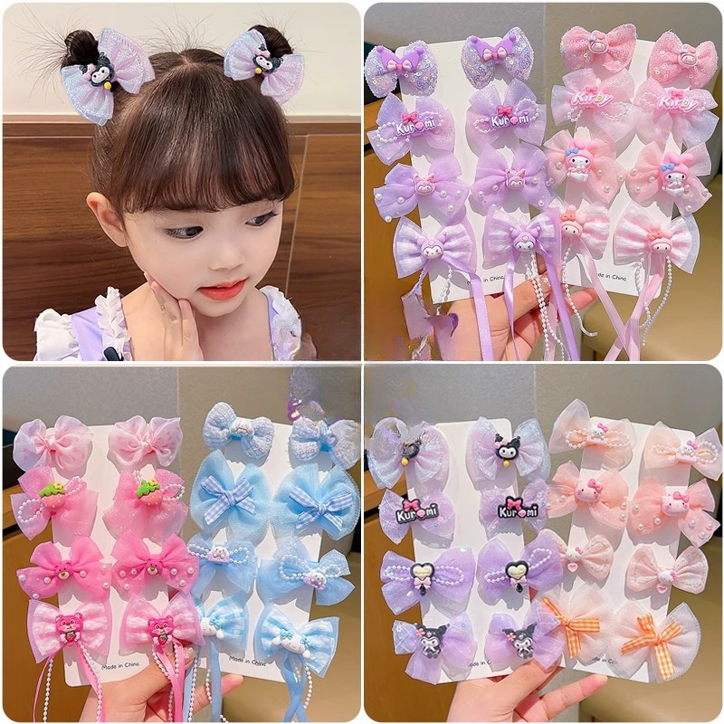 กิ๊บติดผมโบว์การ์ตูน คุโรมิ สําหรับเด็ก ที่หนีบข้างงีบหลับ & อุปกรณ์เสริมหน้าม้า