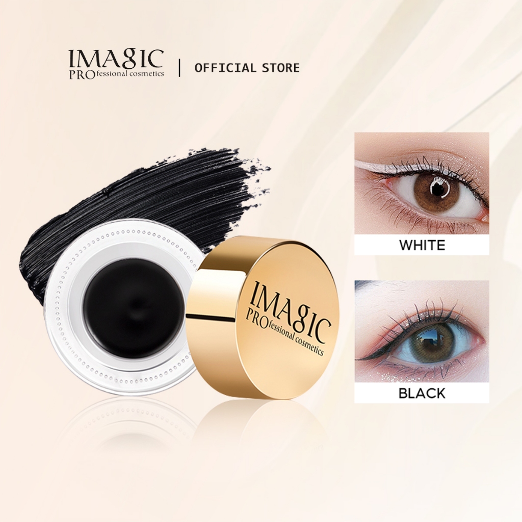 Imagic อายไลเนอร์เจล กันน้ํา พร้อมแปรง 24 ชั่วโมง สีดํา ขาว ฟ้า