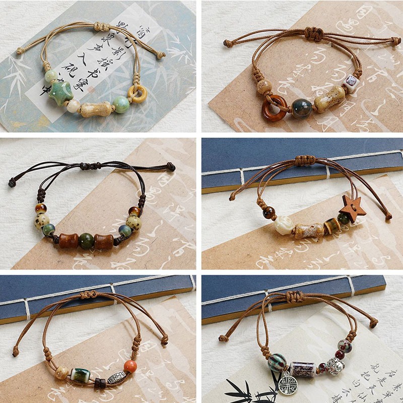 ใหม่จีนเซรามิกถักสร้อยข้อมือแฟชั่นแฟนสร้อยข้อมืออุปกรณ์เสริมเครื่องประดับมือ