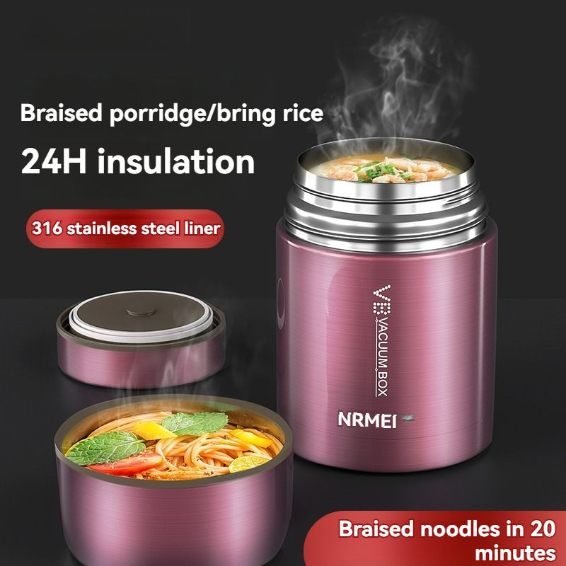 316 สแตนเลสตุ๋นบีกเกอร์แบบพกพาตุ๋นหม้อฉนวนกล่องอาหารกลางวัน ราคา ถูกที่สุด ดีลบีเคเค แกลเลอรีภาพที่ 6