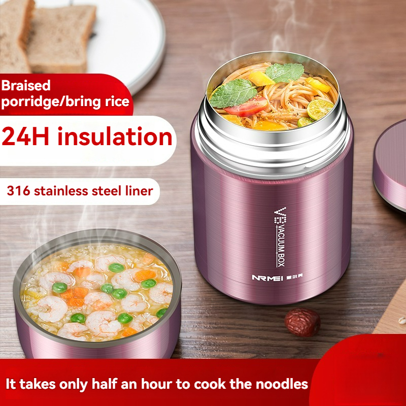 316 สแตนเลสตุ๋นบีกเกอร์แบบพกพาตุ๋นหม้อฉนวนกล่องอาหารกลางวัน ราคา ถูกที่สุด ดีลบีเคเค