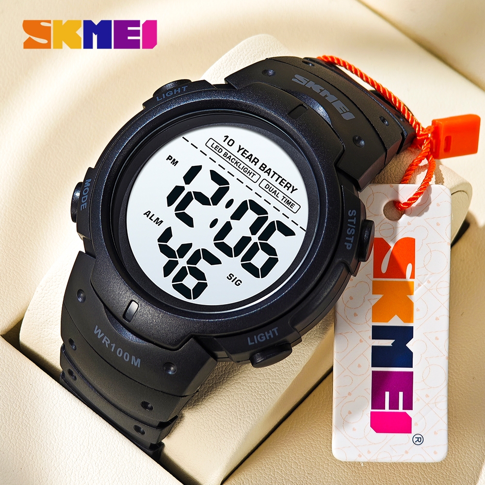 SKMEI 10 years นาฬิกาข้อมือดิจิตอลกันน้ําลึก 100 เมตร