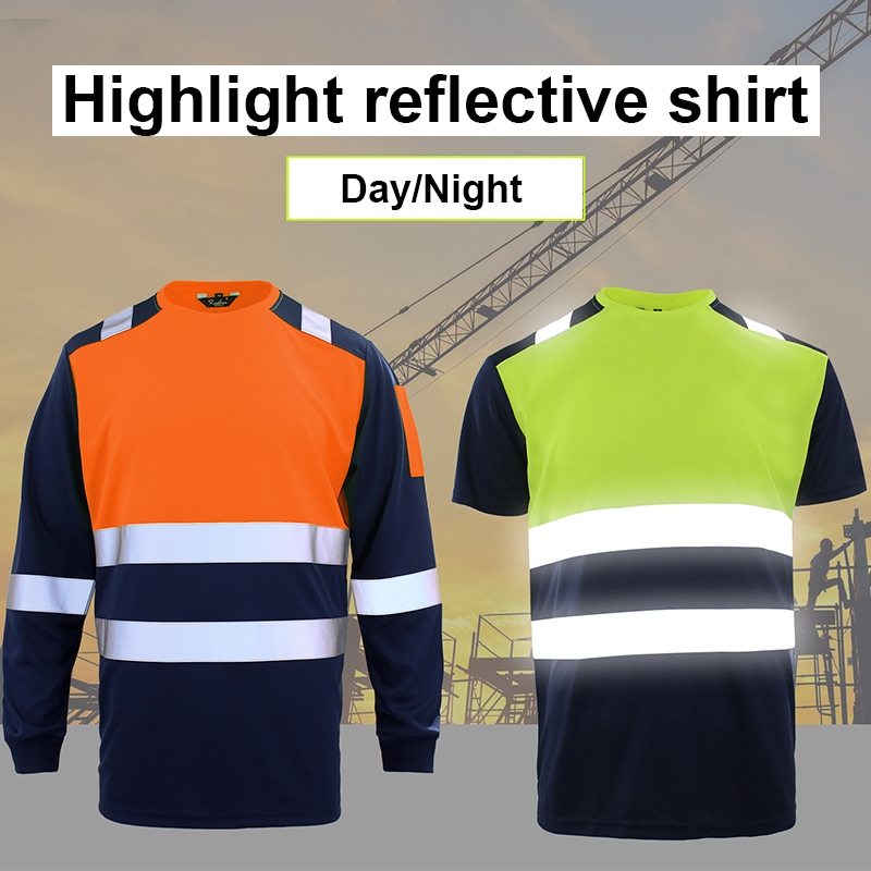 เสื้อสะท้อนแสงสําหรับทํางานขนาดใหญ่ Hi Vis เสื้อผ้าตาข่ายเสื้อความปลอดภัยพร้อมตัวสะท้อนแสงฤดูร้อนการมองเห็นสูง Workwear เสื้อผ้า