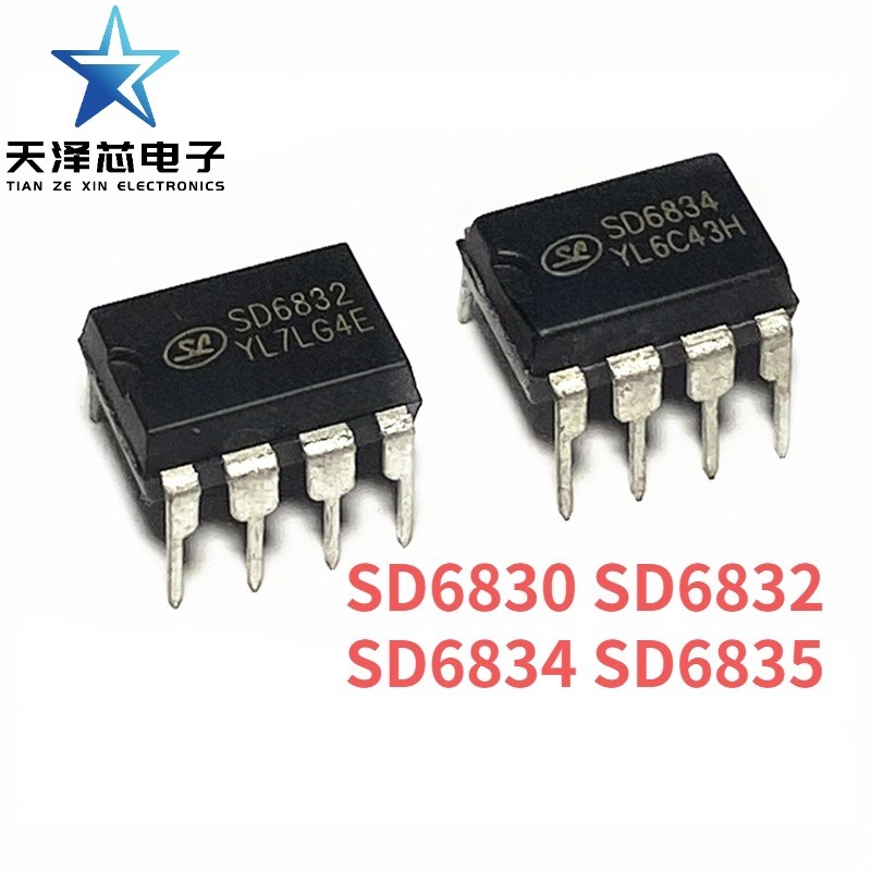 5/10 ชิ้นไฟเดิม IC SD6830 SD6832 SD6834 SD6835 DIP-8