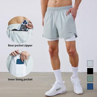 กางเกงวิ่ง 2IN1 มีซับใน กางเกงขาสั้น ผ้าร่มแห้งไว ใส่ออกกำลั…