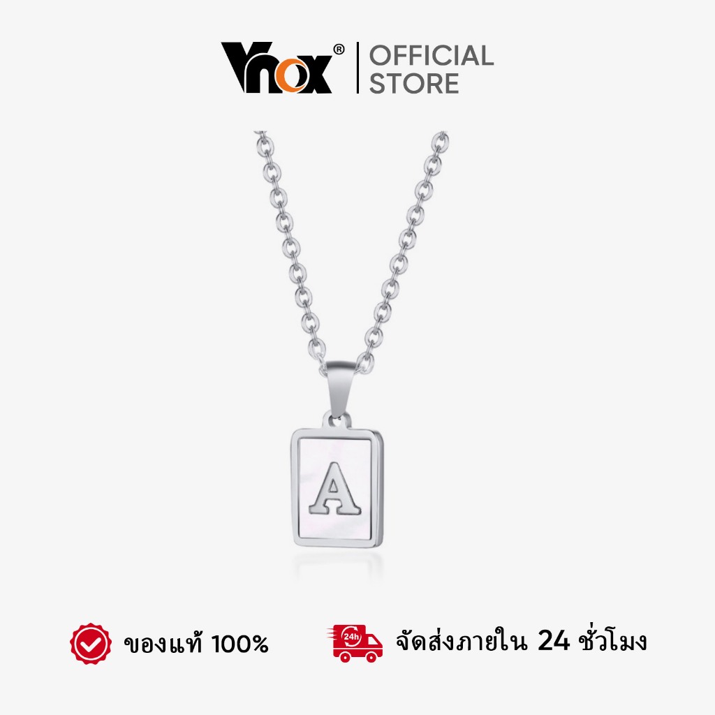 Vnox สร้อยคอ สเตนเลส ประดับมุก กันแพ้ เครื่องประดับ สําหรับผู้หญิง