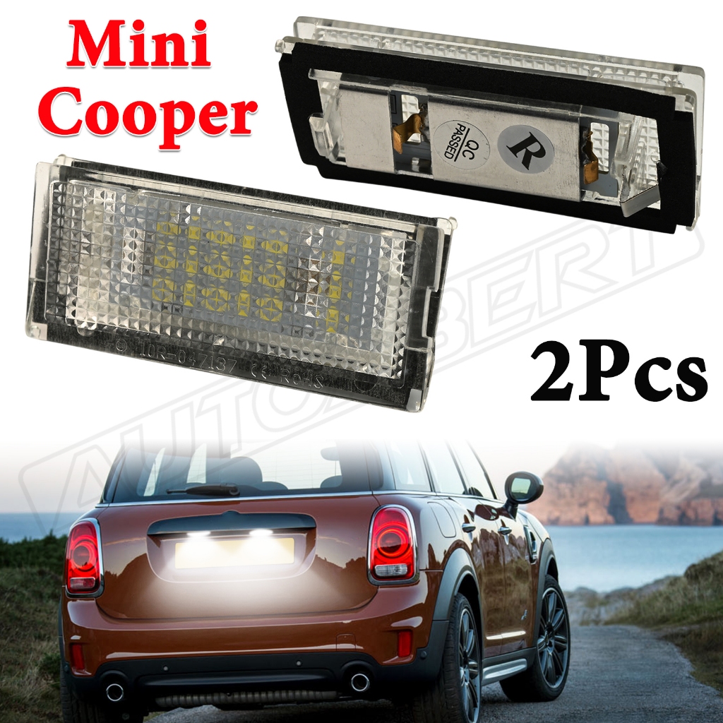 2 ชิ้น LED จํานวนใบอนุญาตหลอดไฟสําหรับ Mini Cooper R50 R52 Cabrio R53 ป้ายทะเบียนโคมไฟประกอบ Canbus ข้อผิดพลาดฟรีโคมไฟ