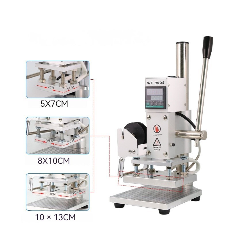 OGDFURN WT-90DS 10*13 ซม.โลโก้ฟอยล์ร้อนปั๊มเครื่อง Bronzing Embosser แสตมป์เครื่องมือสําหรับ DIY หนังมือหัตถกรรม ราคา ถูกที่สุด ดีลบีเคเค แกลเลอรีภาพที่ 3