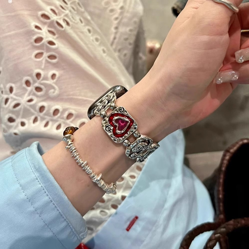 NICEBAND เคลือบ dopamine สายนาฬิกาสร้อยข้อมือผู้หญิงสําหรับ iWatch S10 9 8 7 6 5 4 3 2 1 SE Ultra Apple Watch 38mm 41 45mm 40mm 42 44 49 สายหนังโลหะสําหรับ iWatch Band Series 10 9 8