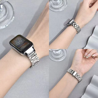 สายโลหะสําหรับ Xiaomi Smart Band 9 8 Active สแตนเลส Redmi Band 2 3 สร้อยข้อมือเปลี่ยนสายรัดข้อมือกีฬา