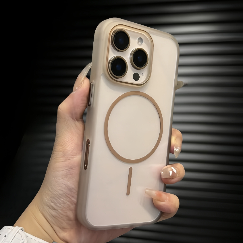 【Frosted jelly border/Transparent acrylic hard case/Desert】เคส compatible for iPhone 11 12 13 14 15 16 pro max case