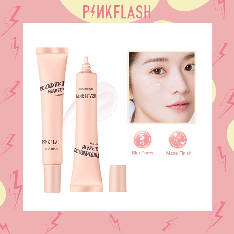 Pinkflash ไพร์เมอร์ เนื้อแมตต์ ไร้รูขุมขน ปรับรูขุมขน เรียบเนียน ละเอียด โฟกัสนุ่ม เบลอ แต่งหน้า Mattifying