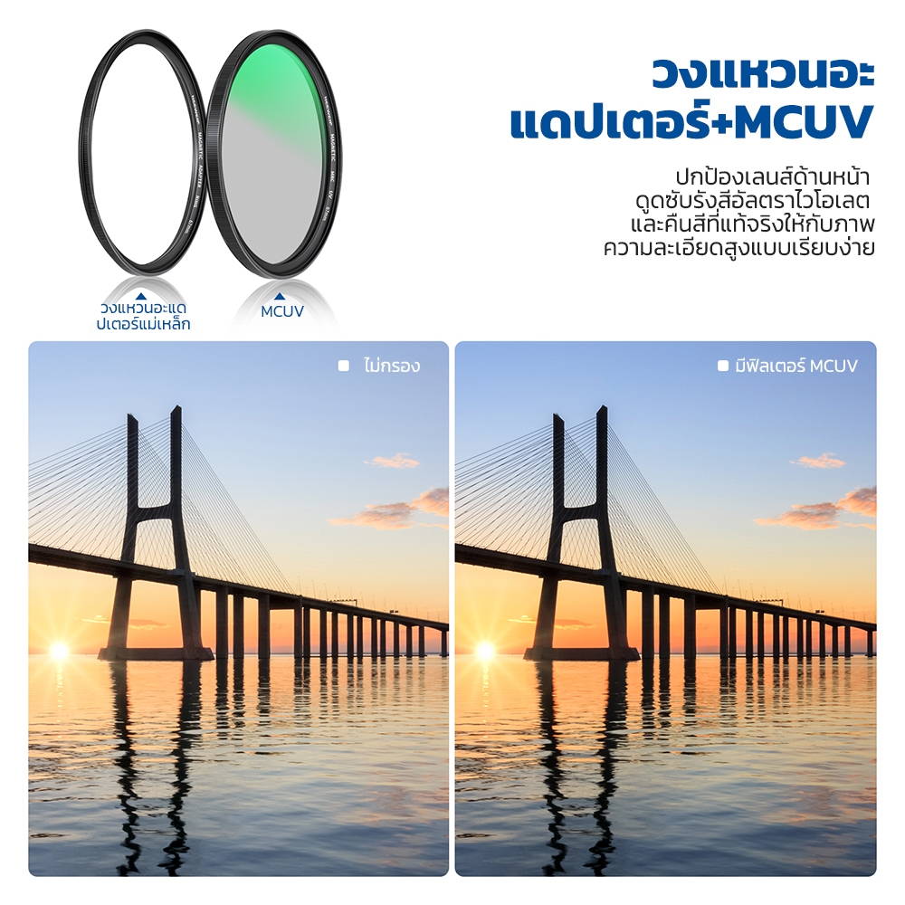 ชุดกรองเลนส์แม่เหล็ก ND NEEWER 67 มม., ND1000 & MCUV & CPL Filter