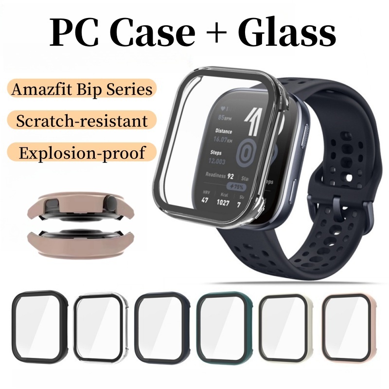 สําหรับ Huami Amazfit Bip Max Bip 6 กรณี PC Hard กันชนกระจกนิรภัย Anti-scratch หน้าจอป้องกันฟิล์มสําหรับ Amazfit BipMax Bip6