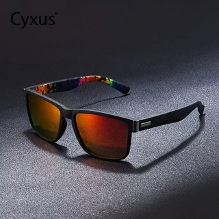 Cyxus Uv400 แว่นตากันแดด เลนส์โพลาไรซ์ ป้องกันแสงสะท้อน ทรงสี่เหลี่ยม 1059
