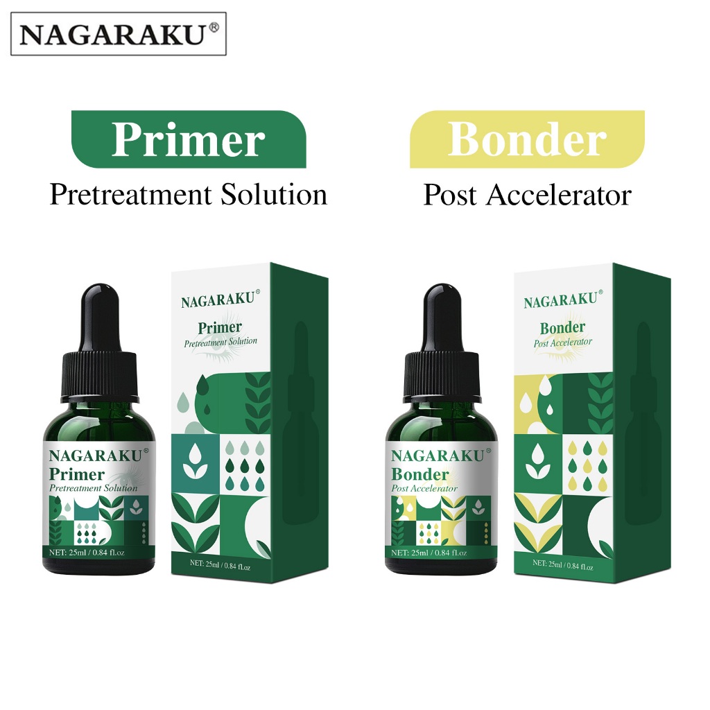 NAGARAKU Bonder (Post Accelerator) และไพรเมอร์ (Pretreatment Solution) ไพรเมอร์ต่อขนตา