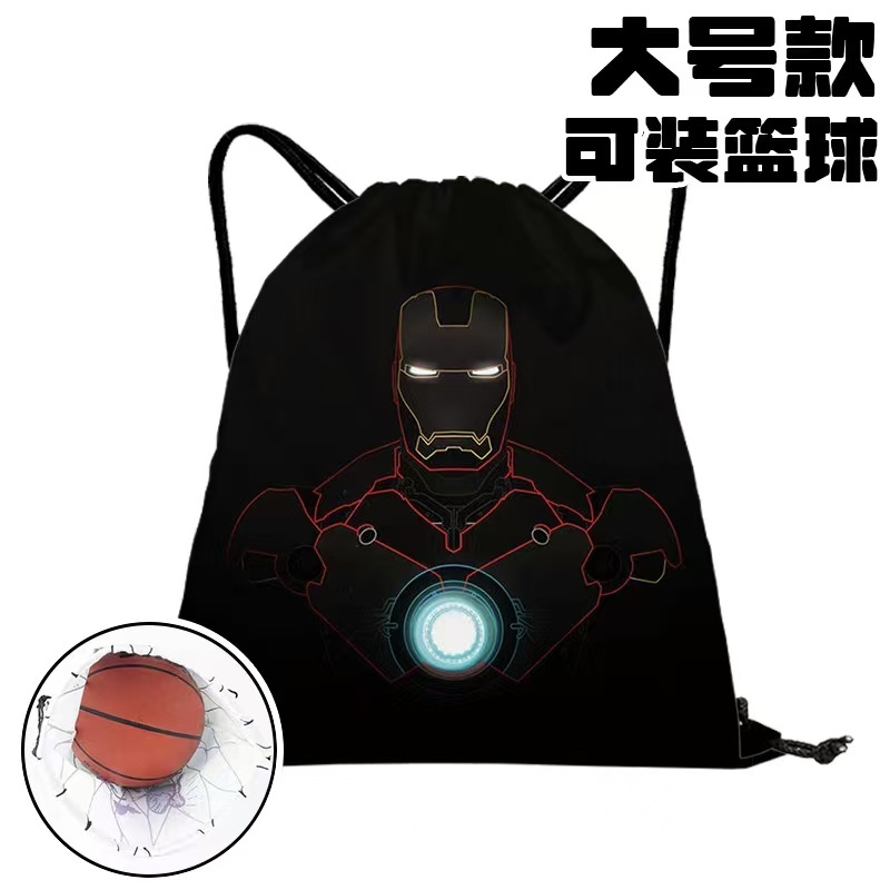 Minecraft Creeper Drawstring Sports Bag – กระสอบยิมความจุขนาดใหญ่สําหรับบาสเก็ตบอล, ขี่จักรยานและวิ่ง