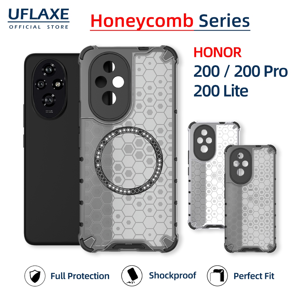 UFLAXE HONY - เคส Honor 200 / Honor 200 Pro / Honor 200 Lite - เคสแข็งกันกระแทกใสด้าน | เคสโทรศัพท์โ