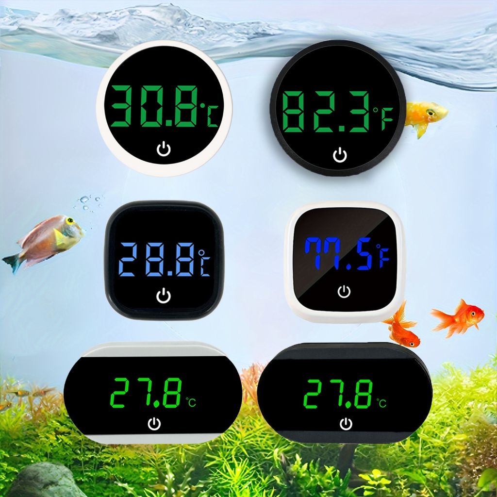 เครื่องวัดอุณหภูมิตู้ปลา Touch Digital เครื่องวัดอุณหภูมิความแม่นยําสูงที่ใช้ใน Aquarium Incubator ผัก Shed