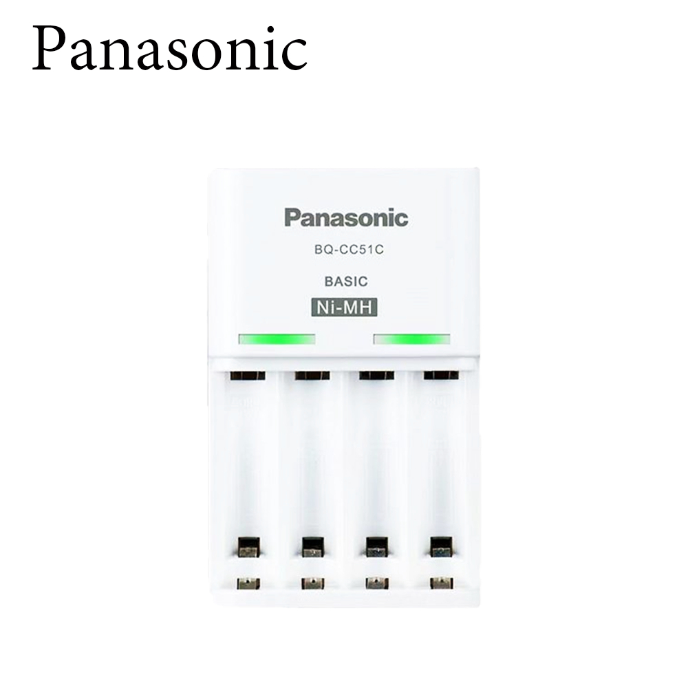 Panasonic eneloop Basic NI-MH เครื่องชาร์จแบตเตอรี่แบบชาร์จไฟได้ BQ-CC51C เครื่องชาร์จแบตเตอรี่ ถ่านชาร์จ aa ถ่าน aaa
