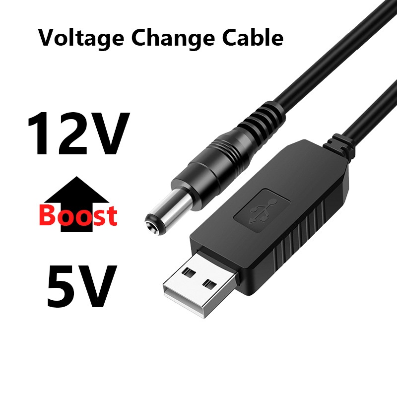 แรงดันไฟฟ้า 5V Boost to 12V Voltage Booster USB to DC 5525 ปลั๊กไฟ