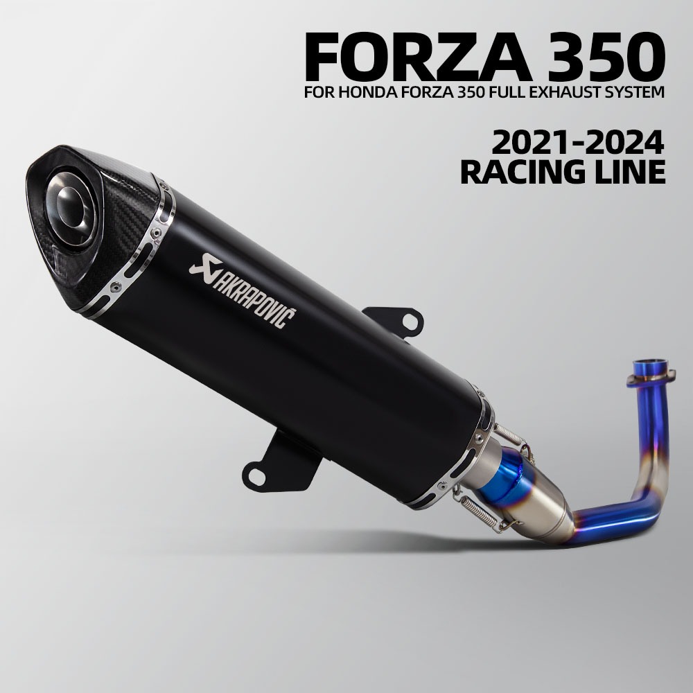 ท่อไอเสียปลายคาร์บอน Akrapovic 525 มม. สําหรับ honda forza350 nss350 ADV350 2021-2024