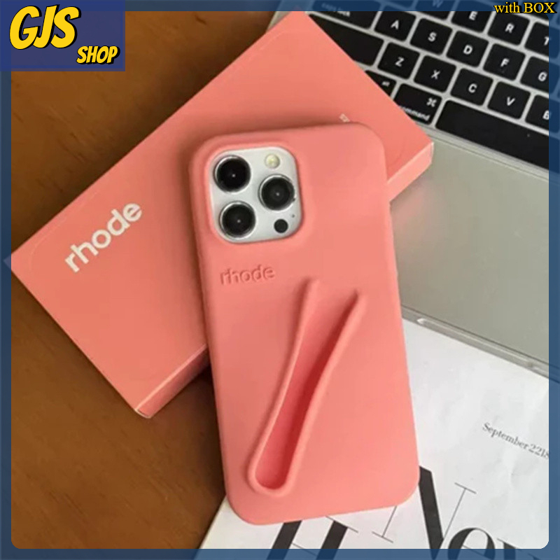 Fashion Rhode Liquid Silicone Lip Balm Soft Mobile Phone Case for Iphone14 15 11 12 13 16PLus Pro PM