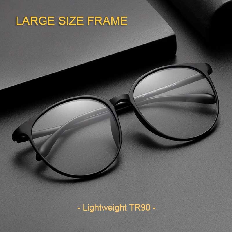 150 มม.ขนาดใหญ่ปรากฏการณ์กรอบ Unisex Big Face แว่นตาสําหรับผู้ชายผู้หญิง Ultralight TR90 รอบกรอบแว่นตา T7216