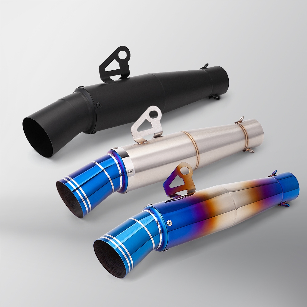 51MM Universal รถจักรยานยนต์ไอเสีย Silencer ท่อรถจักรยานยนต์ท่อไอเสียท่อสําหรับ ER6N Z400 R3 MT07 S1