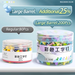 สีสัน Push Pin Barel ชุดพลาสติก Macaron Morandi Tacks Combo บาร์เรลหนาสําหรับ Office & DIY