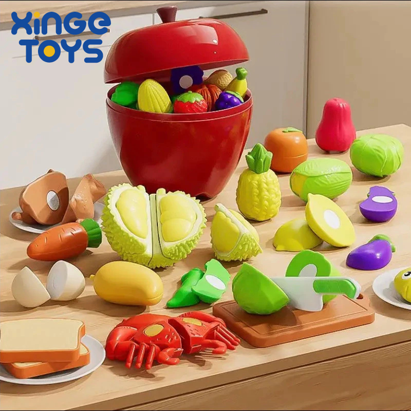 XinGe ของเล่นผลไม้ ผลไม้ของเล่นเด็ก ผลไม้จําลอง ของเล่นจำลอง