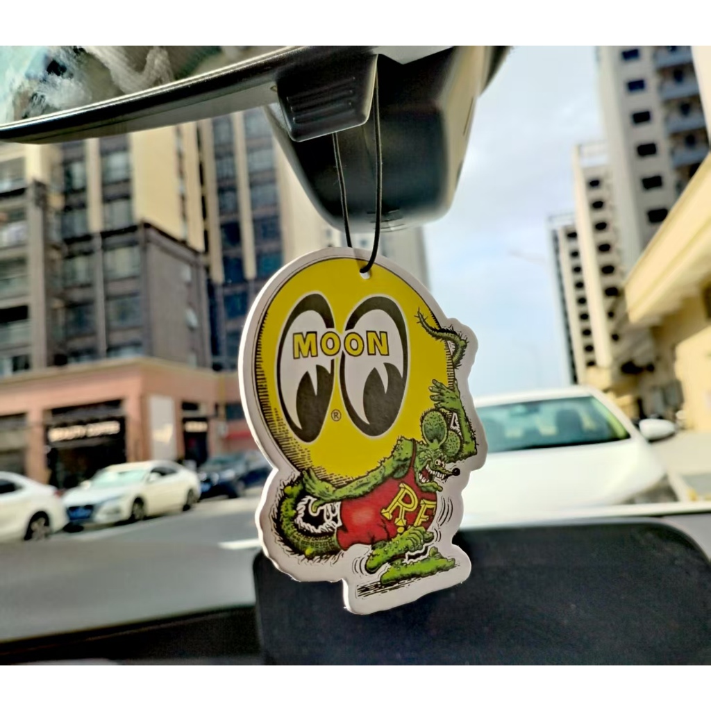 หนู Fink Air Freshener ของขวัญแฟชั่นจี้รถ Moon ติดตั้ง Racing สไตล์รถ Air Freshener แขวนกระจกมองหลังอัตโนมัติ Dec